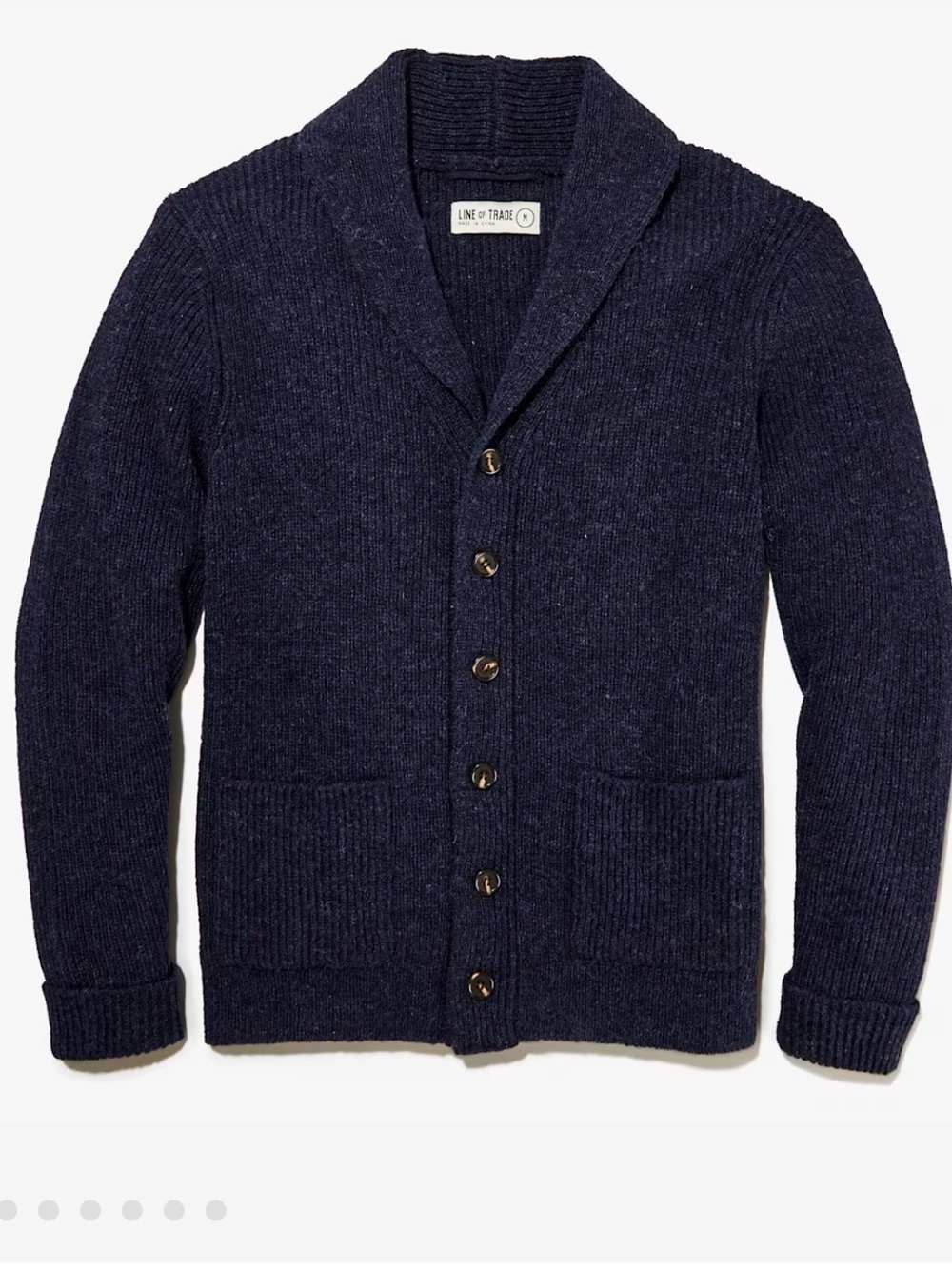 Line of Trade The Dockside Shawl Cardigan wool size M unisex